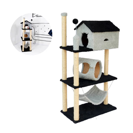 Arranhador Casinha 3 Andares Para Gato
