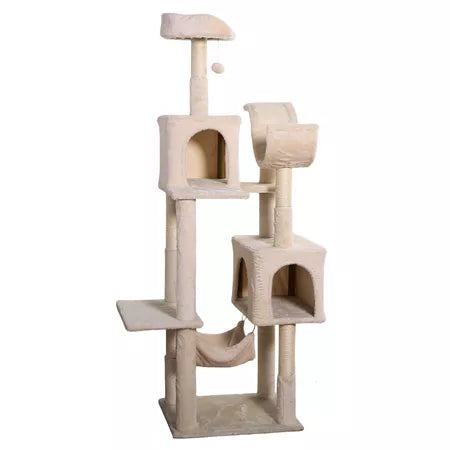 Arranhador/Casinha Formato Torre Para Gato