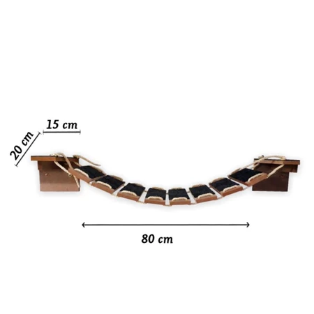 PARQUINHO PARA GATOS NICHO PRATELEIRA REDE PONTE COM CARPETE MDF 15MM