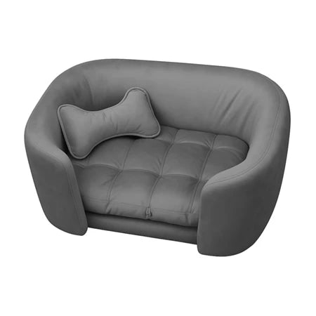 Cama Pet Luxo Poltrona Estilo Sofa Para Cachorro e Gato Super Confortavel Cinza