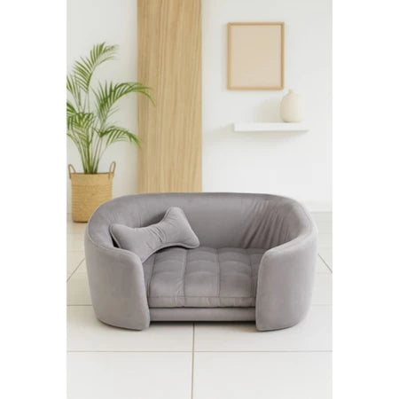 Cama Pet Luxo Poltrona Estilo Sofa Para Cachorro e Gato Super Confortavel Cinza