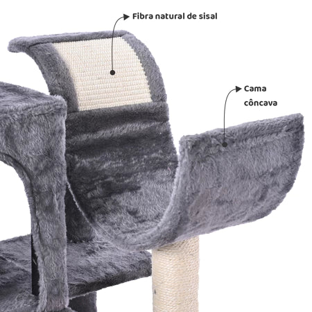 Arranhador/Casinha Formato Torre Para Gato