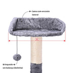 Arranhador/Casinha Formato Torre Para Gato