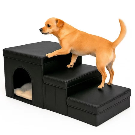 Escada Pet Escadinha 3 Degraus para Cachorro Rampa Animais de Estimação Cães