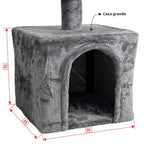 Arranhador Com Brinquedos e Casinha Para Gato