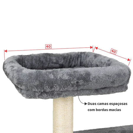 Arranhador, torre de gato grande, luxuoso, ajustável, multifuncional, casas, camas, cesto, poleiros, brinquedo giratório