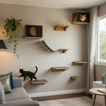 Playground para Gato 9pçs REFORÇADO Exclusivo Moderno Resistente Parque Gato Prateleira Para Gato