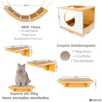 Playground Para Gato Com 9 Peças Reforçadas
