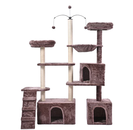 Arranhador Com Brinquedos e Casinha Para Gato