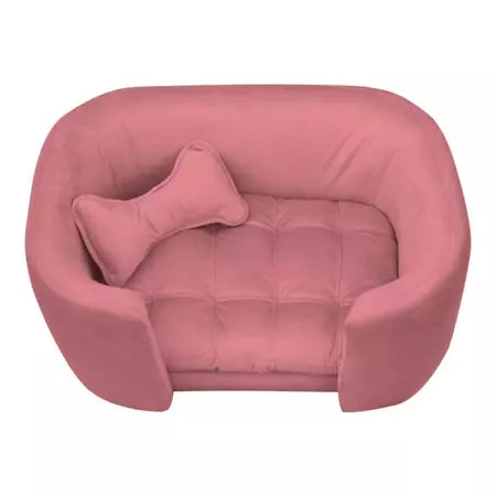 Cama Pet Luxo Poltrona Estilo Sofa Para Cachorro e Gato Super Confortavel Cinza