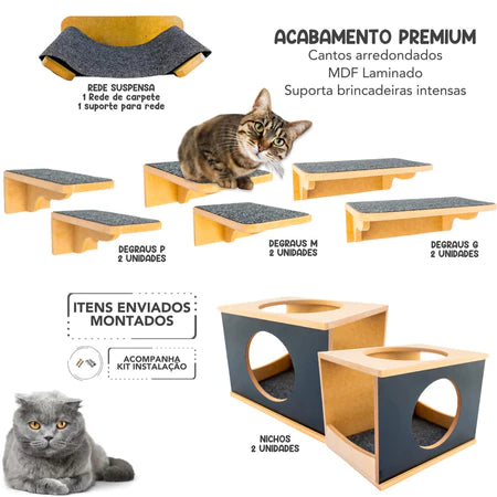 Playground Com 9 Peças Para Gato