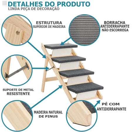 Rampinha para Animais Domésticos - Escada para Pet
