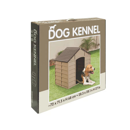 Casinha Casa Cachorro Cães Grande Plástico Proteção UV 71x71x68cm - Marrom